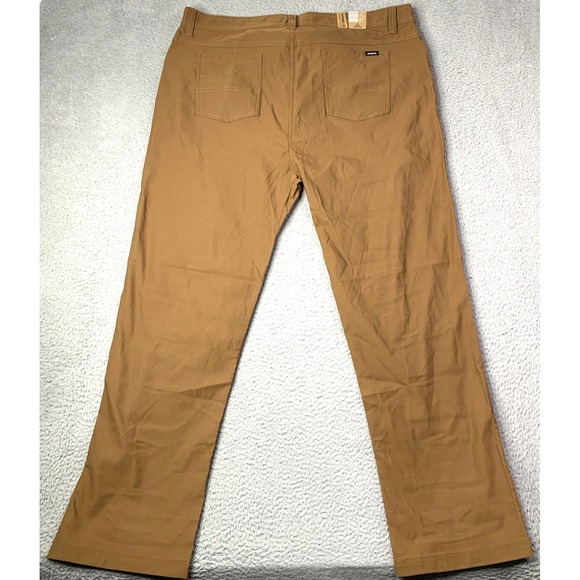 New PrAna Pants Mens Size  42x32 Brion Slim Pant II Tapered Leg Slim Fit Sepia - Picture 9 of 10